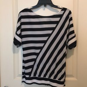 WHBM Striped Blouse